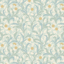 HWA1266W Floral Trail Duck Egg Blue Wallpaper by Hoopla Walls