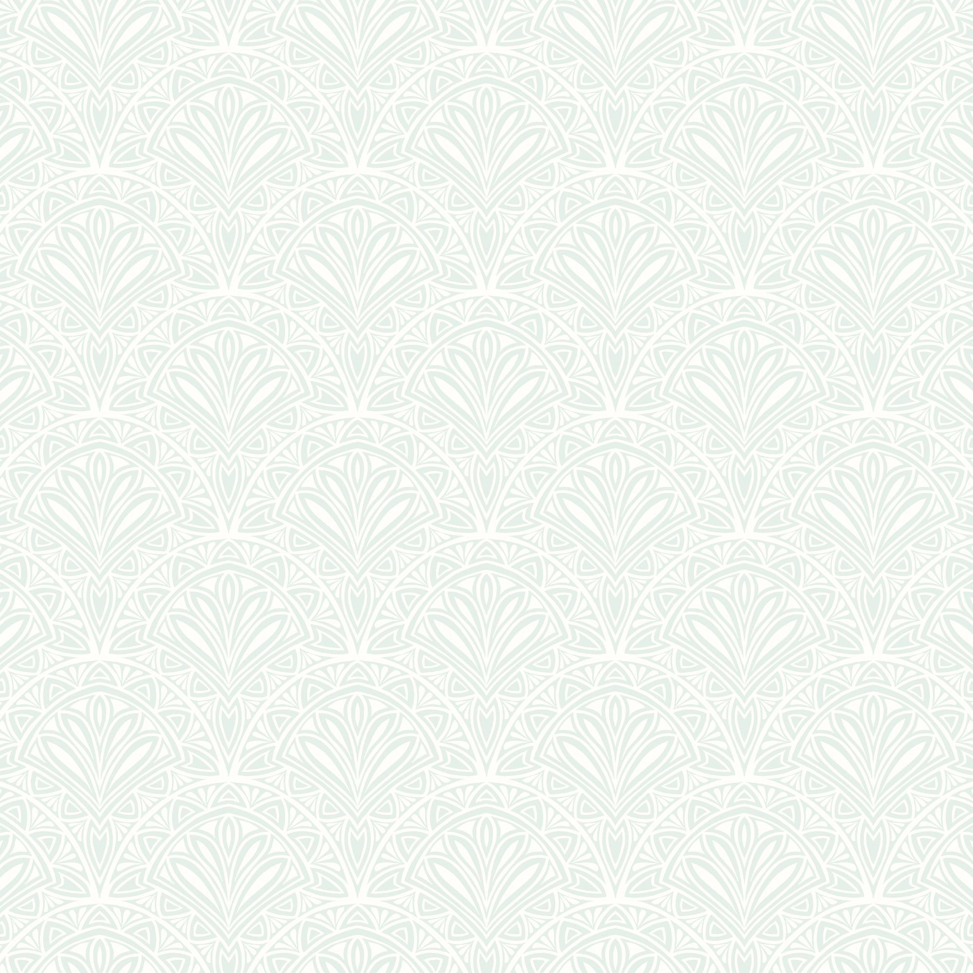 HWA1268W Ditsy Deco Fan Sky Wallpaper by Hoopla Walls