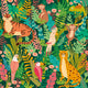 Animal Kingdom Lush Forest Peekaboo Wallpaper by Hoopla Walls