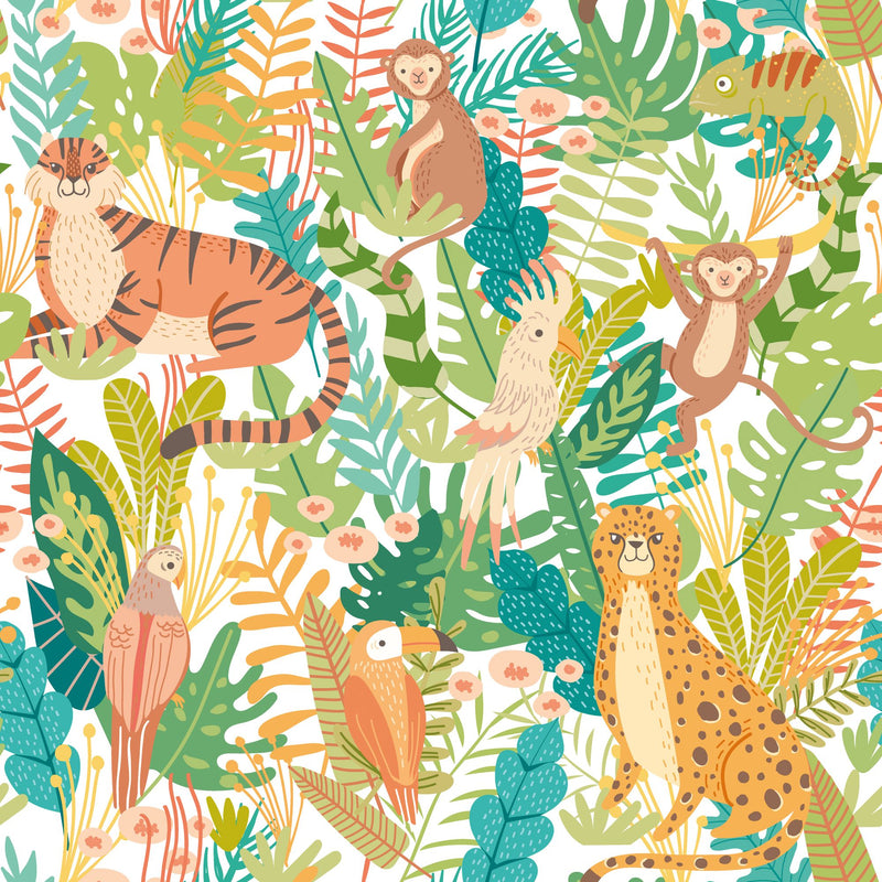 HWA1274W Animal Kingdom Apple Riot Wallpaper by Hoopla Walls