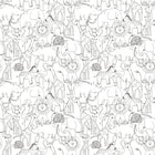 HWA1275W Animal Doodle Chalkboard Wallpaper by Hoopla Walls