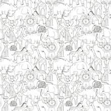 HWA1275W Animal Doodle Chalkboard Wallpaper by Hoopla Walls