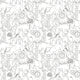 Animal Doodle Chalkboard Peekaboo Wallpaper by Hoopla Walls
