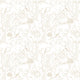 Animal Doodle Parchment Peekaboo Wallpaper by Hoopla Walls