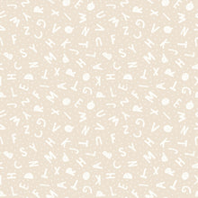 HWA1279W Alphabet Jumble Linen Wallpaper by Hoopla Walls