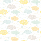 HWA1281W Fluffy Clouds Lemon Fizz Wallpaper by Hoopla Walls