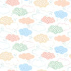 HWA1282W Fluffy Clouds Pastel Riot Wallpaper by Hoopla Walls