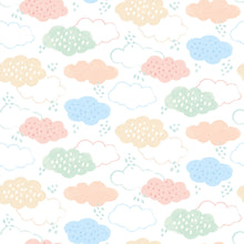 HWA1282W Fluffy Clouds Pastel Riot Wallpaper by Hoopla Walls