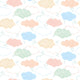 Fluffy Clouds Pastel Riot Peekaboo Wallpaper by Hoopla Walls