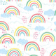 Rainbow Love Fruit Salad Peekaboo Wallpaper by Hoopla Walls