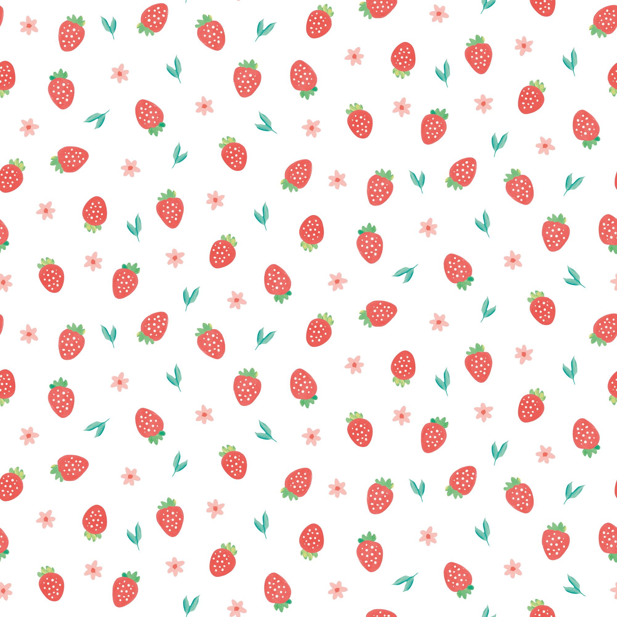 HWA1285W Strawberry Sprinkles Scarlet Wallpaper by Hoopla Walls
