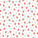 Strawberry Sprinkles Scarlet Peekaboo Wallpaper by Hoopla Walls