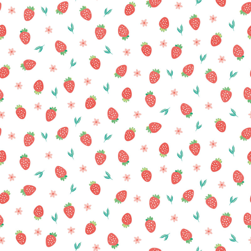 HWA1285W Strawberry Sprinkles Scarlet Wallpaper by Hoopla Walls