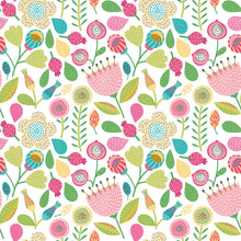 HWA1287W Folk Floral Tutti Frutti Wallpaper by Hoopla Walls