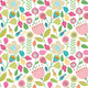 Folk Floral Tutti Frutti Peekaboo Wallpaper by Hoopla Walls