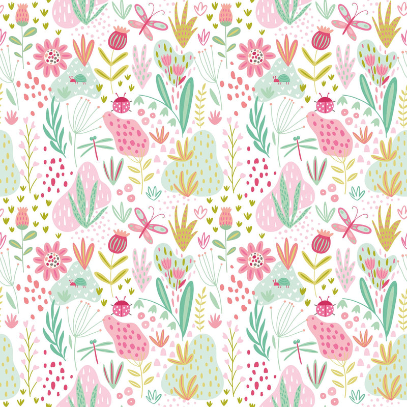 HWA1289W Bug Garden Candy Apples Wallpaper by Hoopla Walls