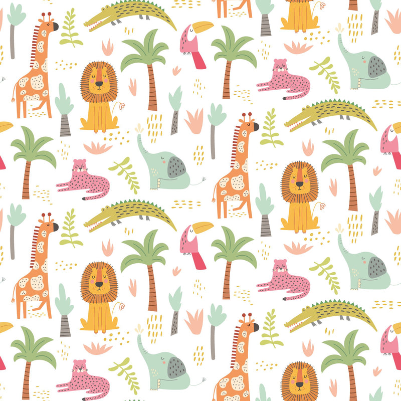 HWA1292W Safari Boogie Fruit Salad Wallpaper by Hoopla Walls