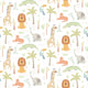 Safari Boogie Honey Mallow Peekaboo Wallpaper by Hoopla Walls