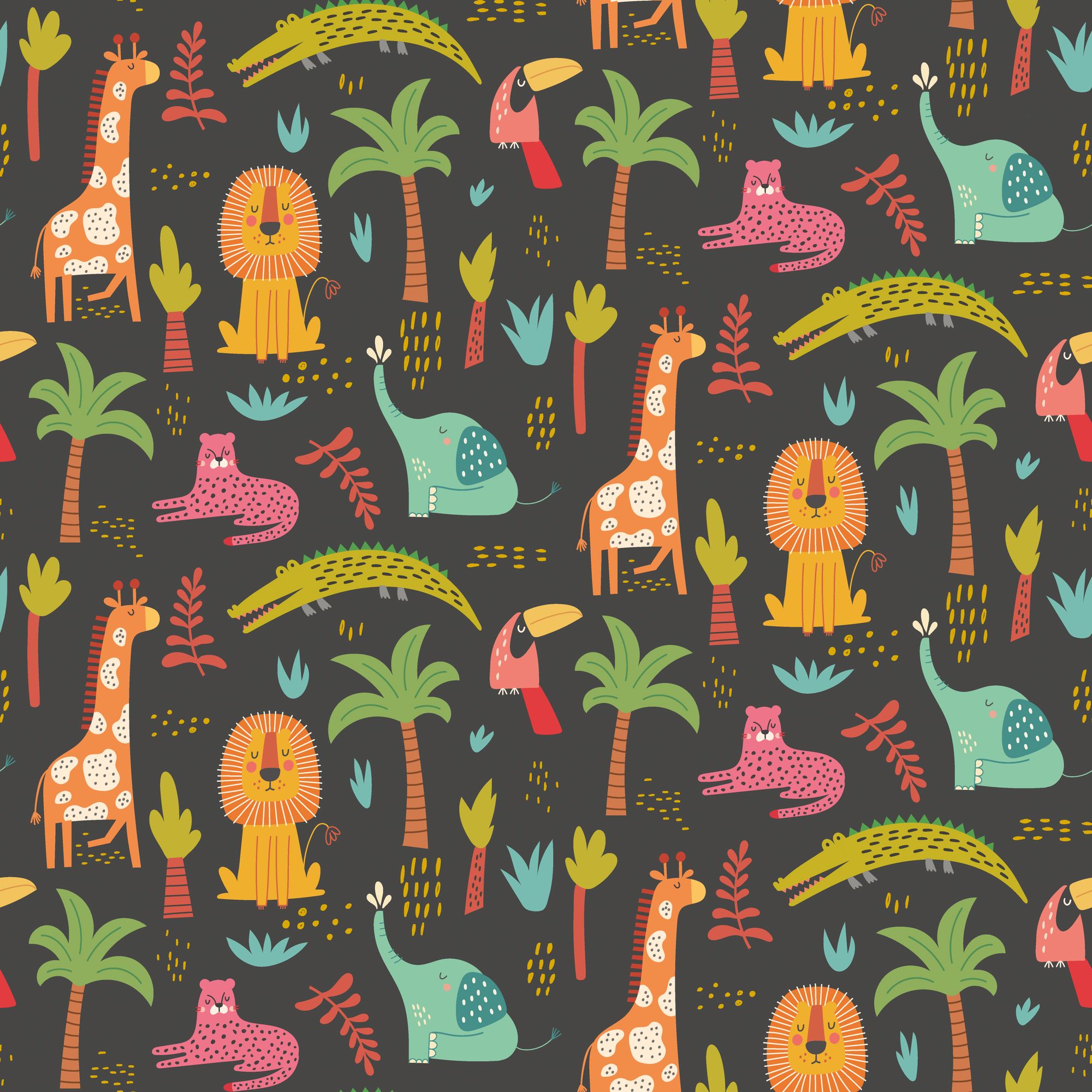 HWA1294W Safari Boogie Rouge Twist Wallpaper by Hoopla Walls