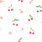 HWA1295W Cheery Cherries Rouge & Ice Wallpaper by Hoopla Walls