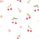 Cheery Cherries Rouge & Ice Peekaboo Wallpaper by Hoopla Walls