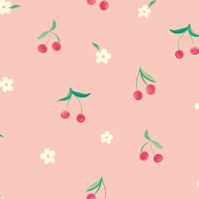 HWA1296W Cheery Cherries Watermelon Wallpaper by Hoopla Walls