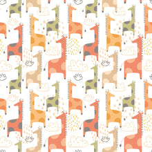 HWA1297W Giraffe Friends Ginger Spice Wallpaper by Hoopla Walls