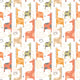 Giraffe Friends Ginger Spice Peekaboo Wallpaper by Hoopla Walls