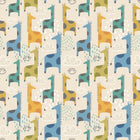 HWA1298W Giraffe Friends Denim Mix Wallpaper by Hoopla Walls