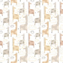 HWA1299W Giraffe Friends Marshmallow Wallpaper by Hoopla Walls
