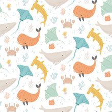 HWA1301W Ocean Adventure Seafoam Spice Wallpaper by Hoopla Walls