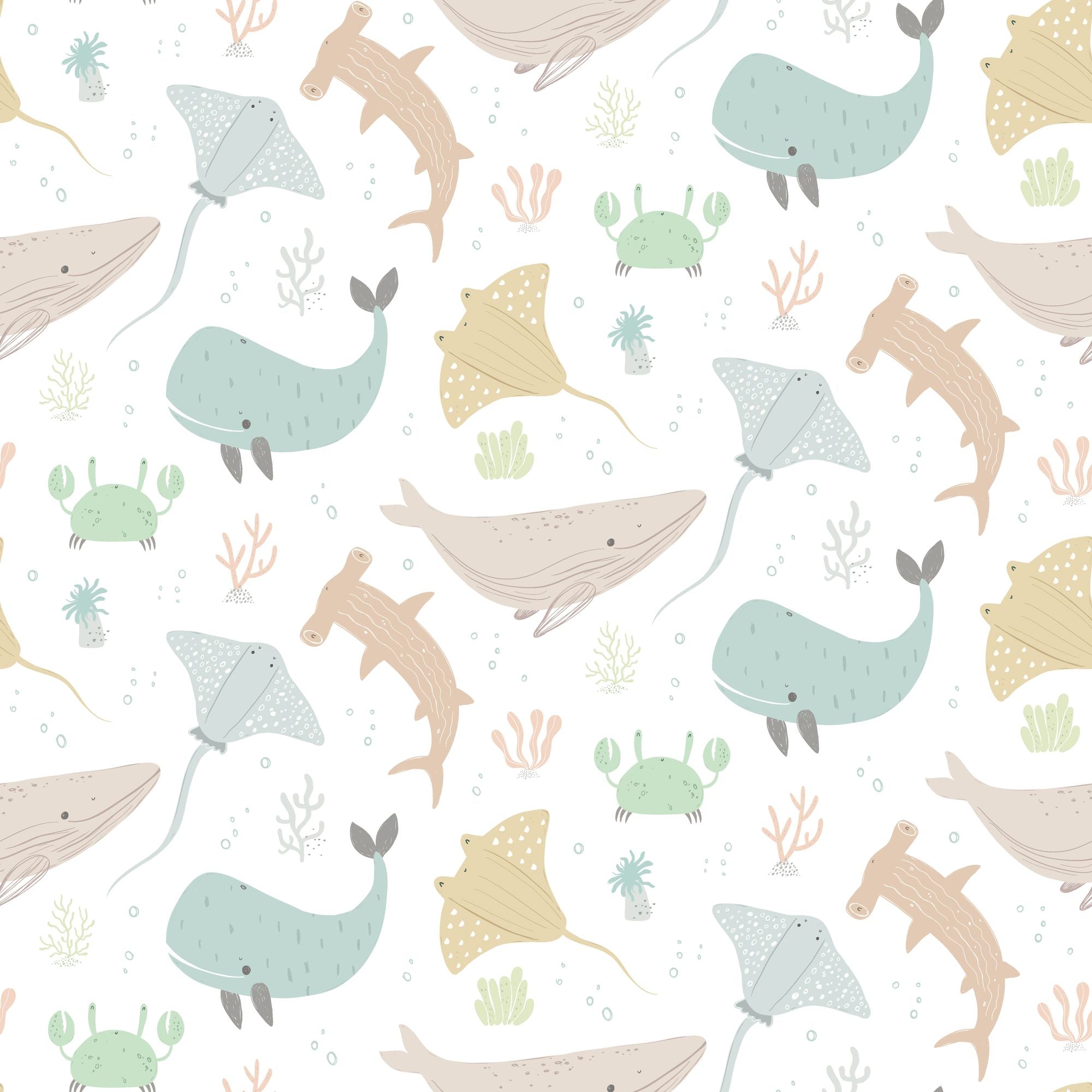 HWA1302W Ocean Adventure Honeycomb Wallpaper by Hoopla Walls