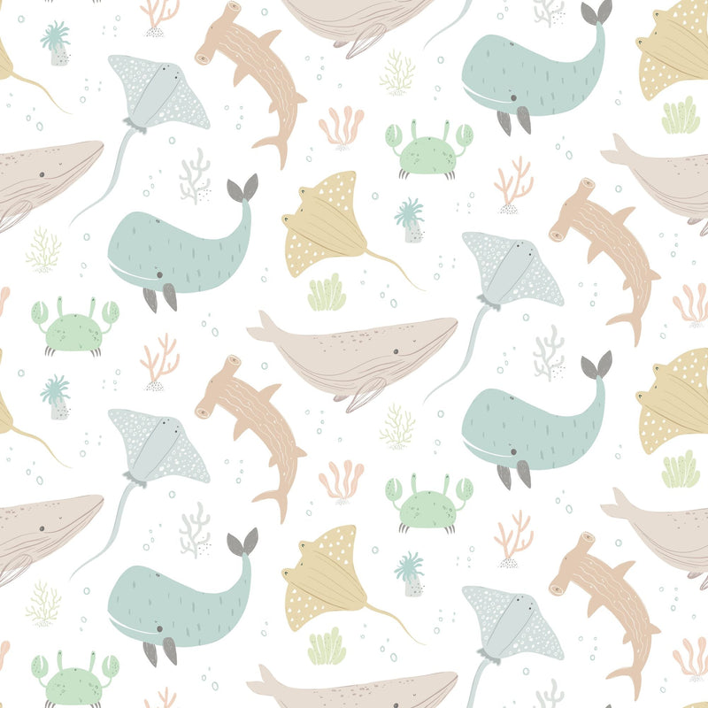 HWA1302W Ocean Adventure Honeycomb Wallpaper by Hoopla Walls