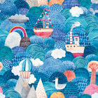 HWA1303W Ships Ahoy! Ocean Mix Wallpaper by Hoopla Walls