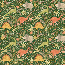HWA1309W Jurassic Party Olive Jungle Wallpaper by Hoopla Walls