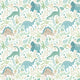 Jurassic Party Denim Mix Peekaboo Wallpaper by Hoopla Walls