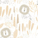 Happy Lion Honey Mallow Peekaboo Wallpaper by Hoopla Walls