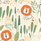 HWA1313W Happy Lion Ginger Wallpaper by Hoopla Walls