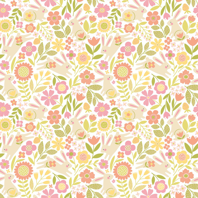 HWA1314W Bouncing Bunnies Dolly Mixtures Wallpaper by Hoopla Walls