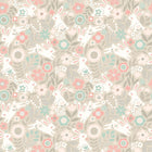 HWA1315W Bouncing Bunnies Coconut Mix Wallpaper by Hoopla Walls