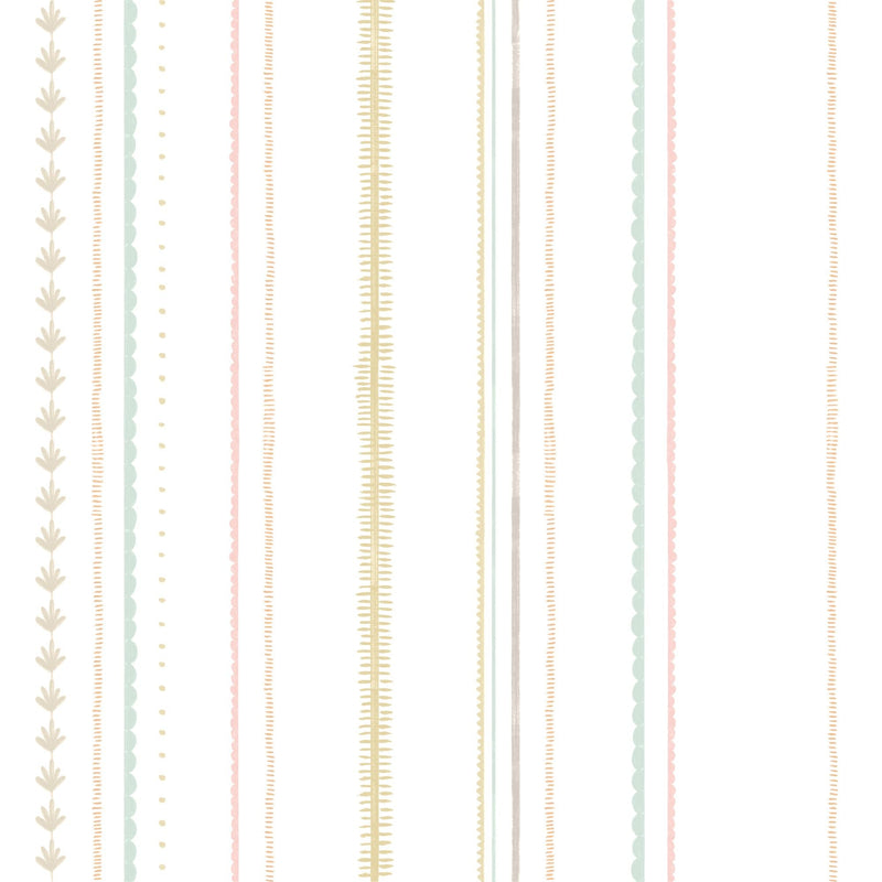 HWA1322W Stripey Dolly Mixtures Wallpaper by Hoopla Walls