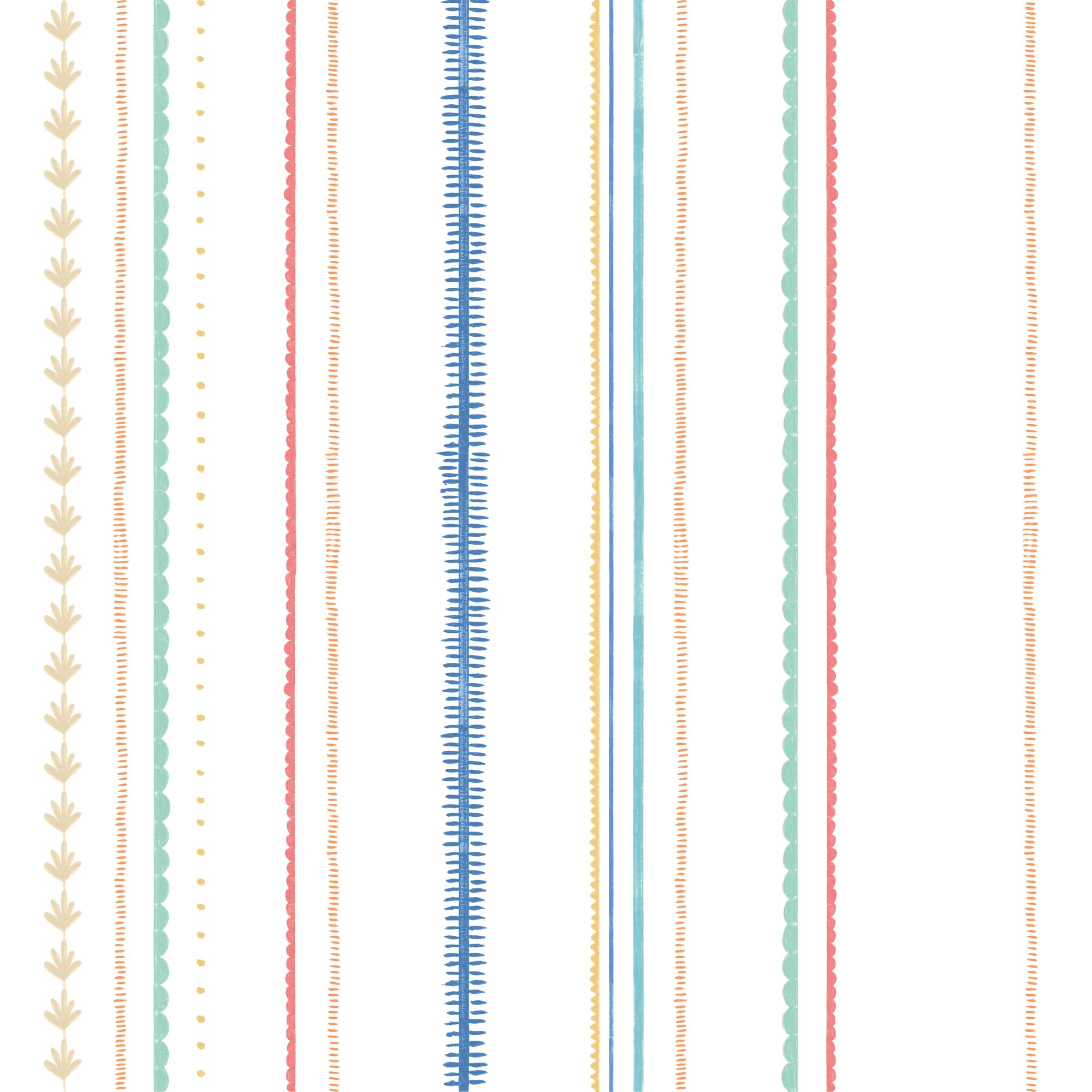 HWA1323W Stripey Royal Mix Wallpaper by Hoopla Walls