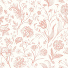 HWA1327W Floral Toile Soft Coral Wallpaper by Hoopla Walls