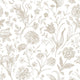 Floral Toile Stone Purity Wallpaper by Hoopla Walls