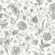 Floral Toile Ebony Purity Wallpaper by Hoopla Walls