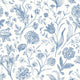 Floral Toile Royal Blue Purity Wallpaper by Hoopla Walls