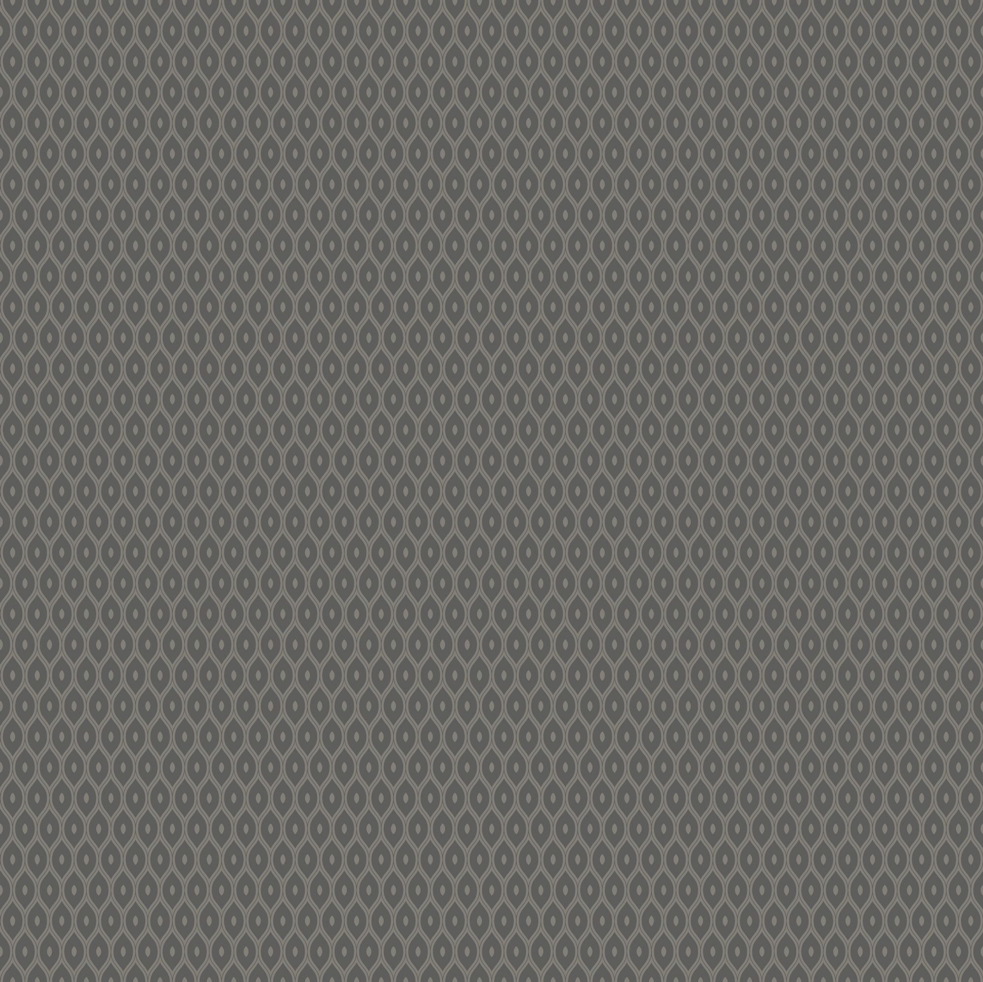 HWA1335W Tiny Ogee Charcoal Wallpaper by Hoopla Walls