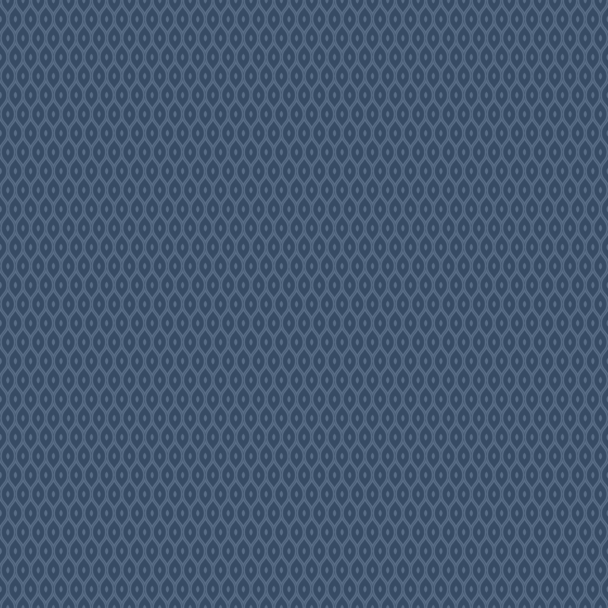 HWA1336W Tiny Ogee Indigo Wallpaper by Hoopla Walls