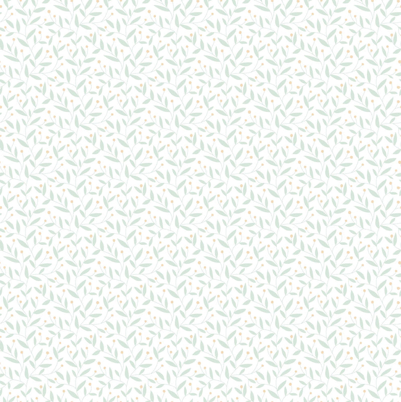 HWA1340W Dotty Vine Seafoam Wallpaper by Hoopla Walls