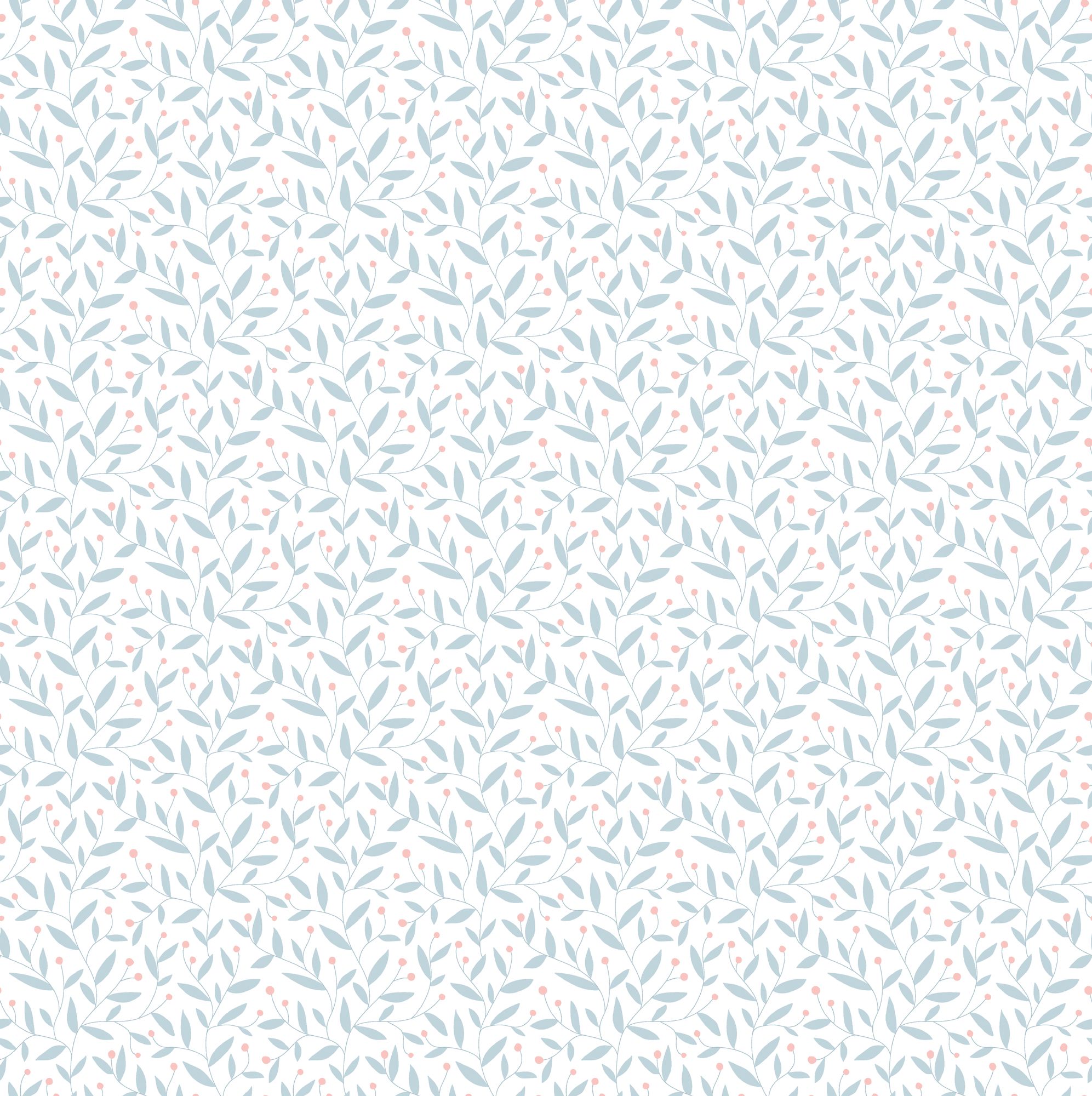 HWA1341W Dotty Vine Wedgewood Wallpaper by Hoopla Walls